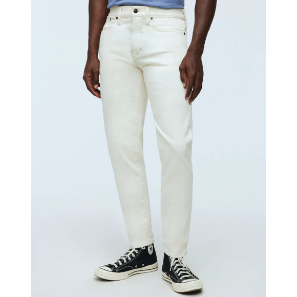 MADEWELL Men's Relaxed Taper Jeans 36x30 White Vintage Canvas ND582 NWT - Picture 1 of 14